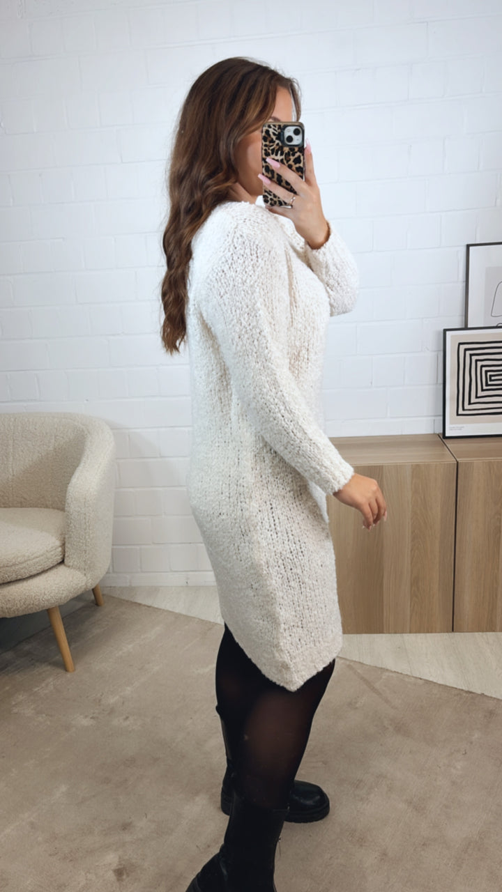 TEDDY Kleid mit Rundausschnitt / creme Art. 12640