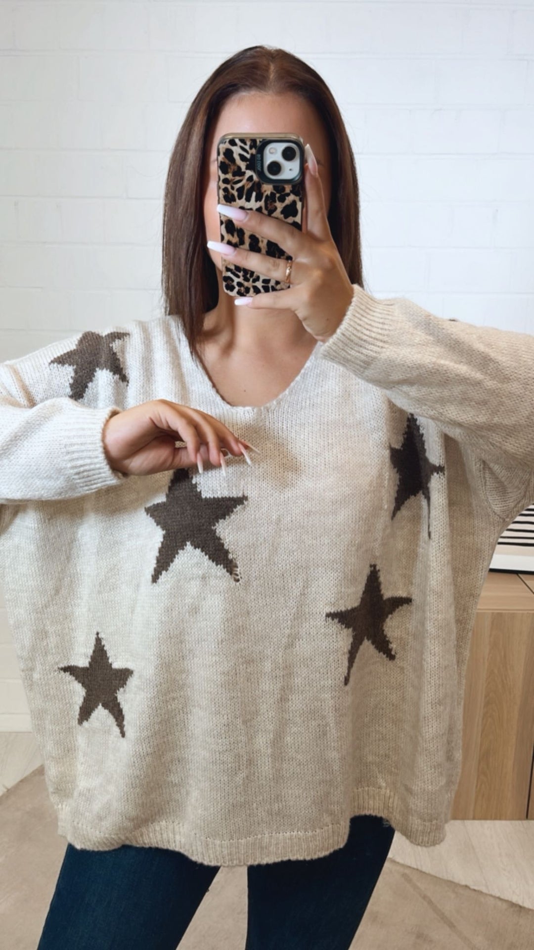 STERNEN Strick Pullover / creme beige - taupe Art. 11261
