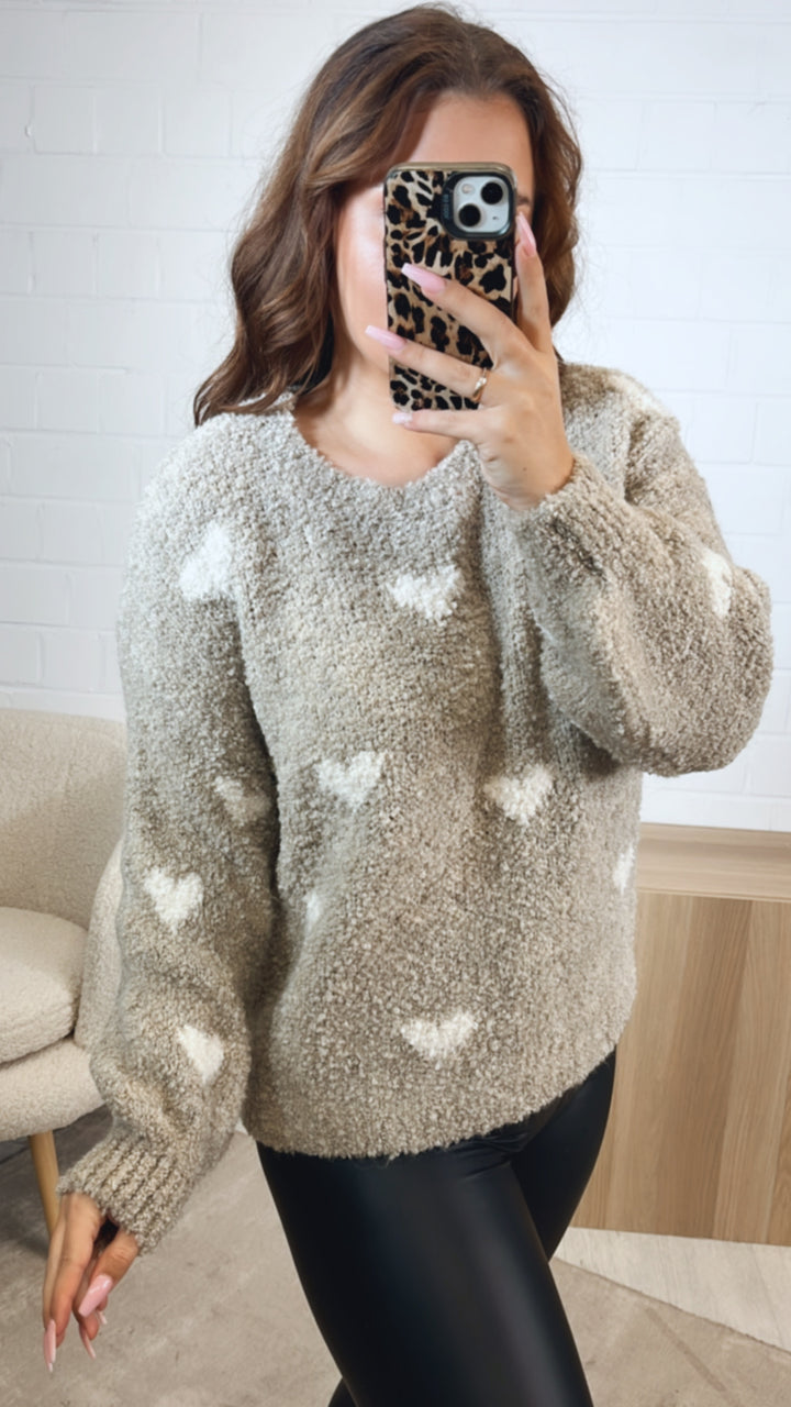 TEDDY HERZEN Pullover / beige - wollweiss Art. 12573