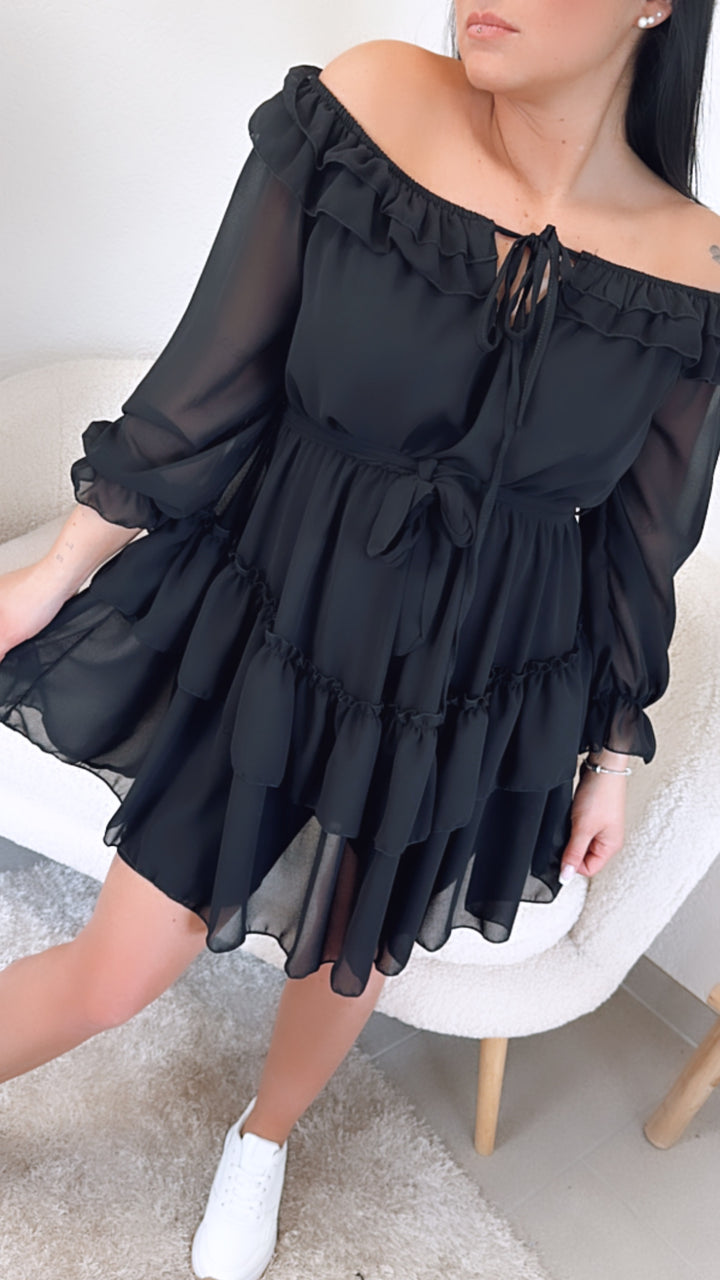 Romantisches Kleid / schwarz 421