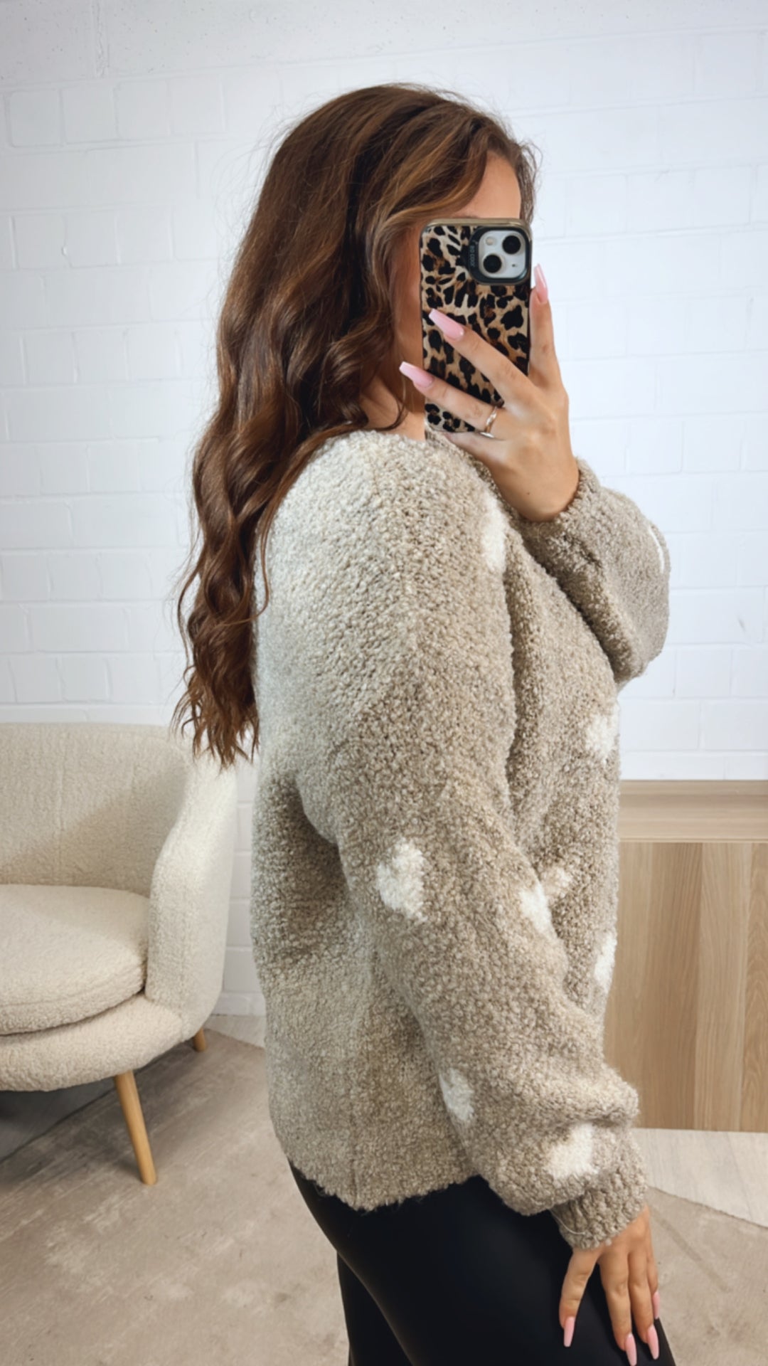 TEDDY HERZEN Pullover / beige - wollweiss Art. 12573