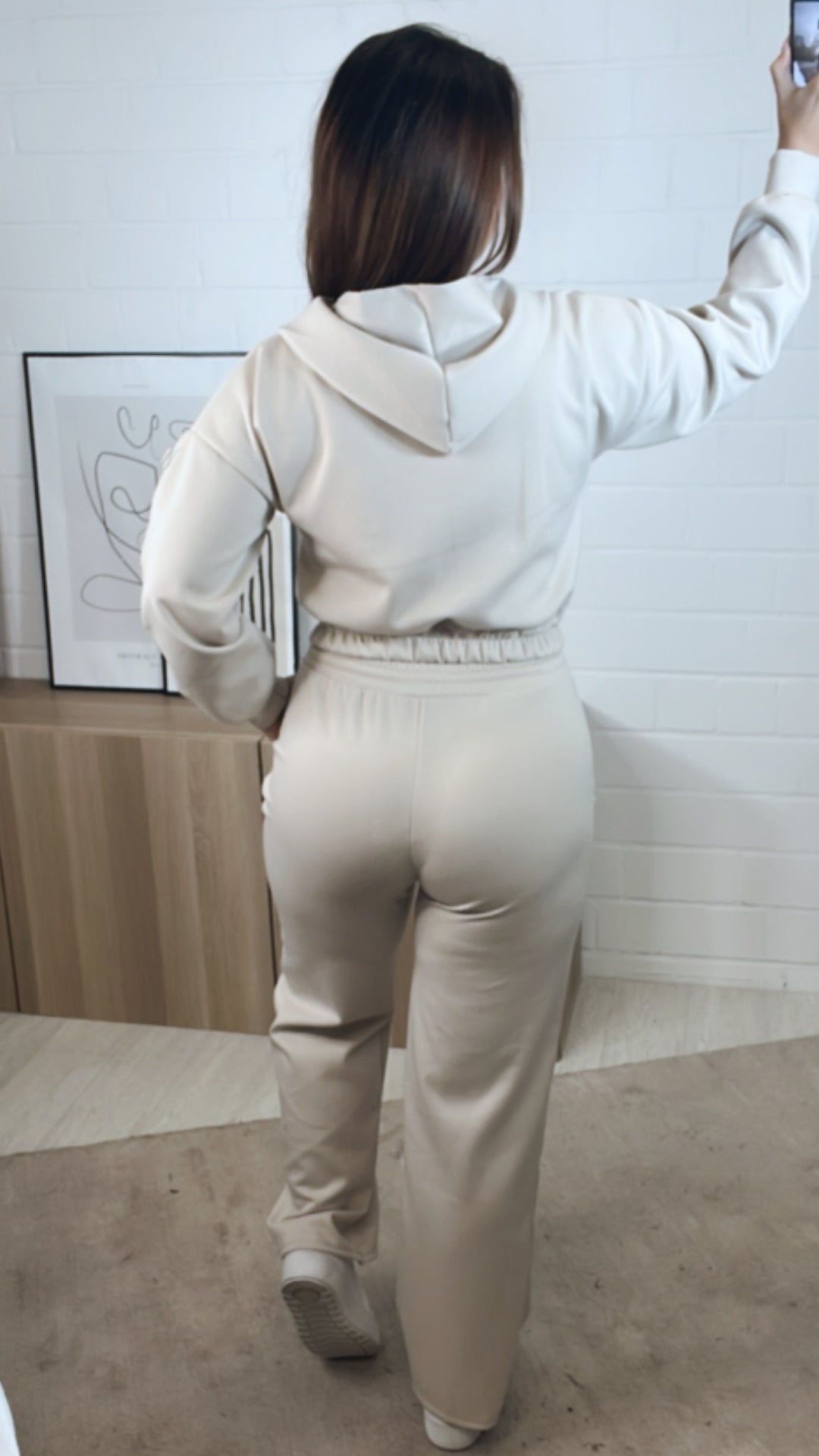 dreiteiliges Set aus Hose, Jacke und Bustier Top " Your outfit can be " / creme beige Art. 12740