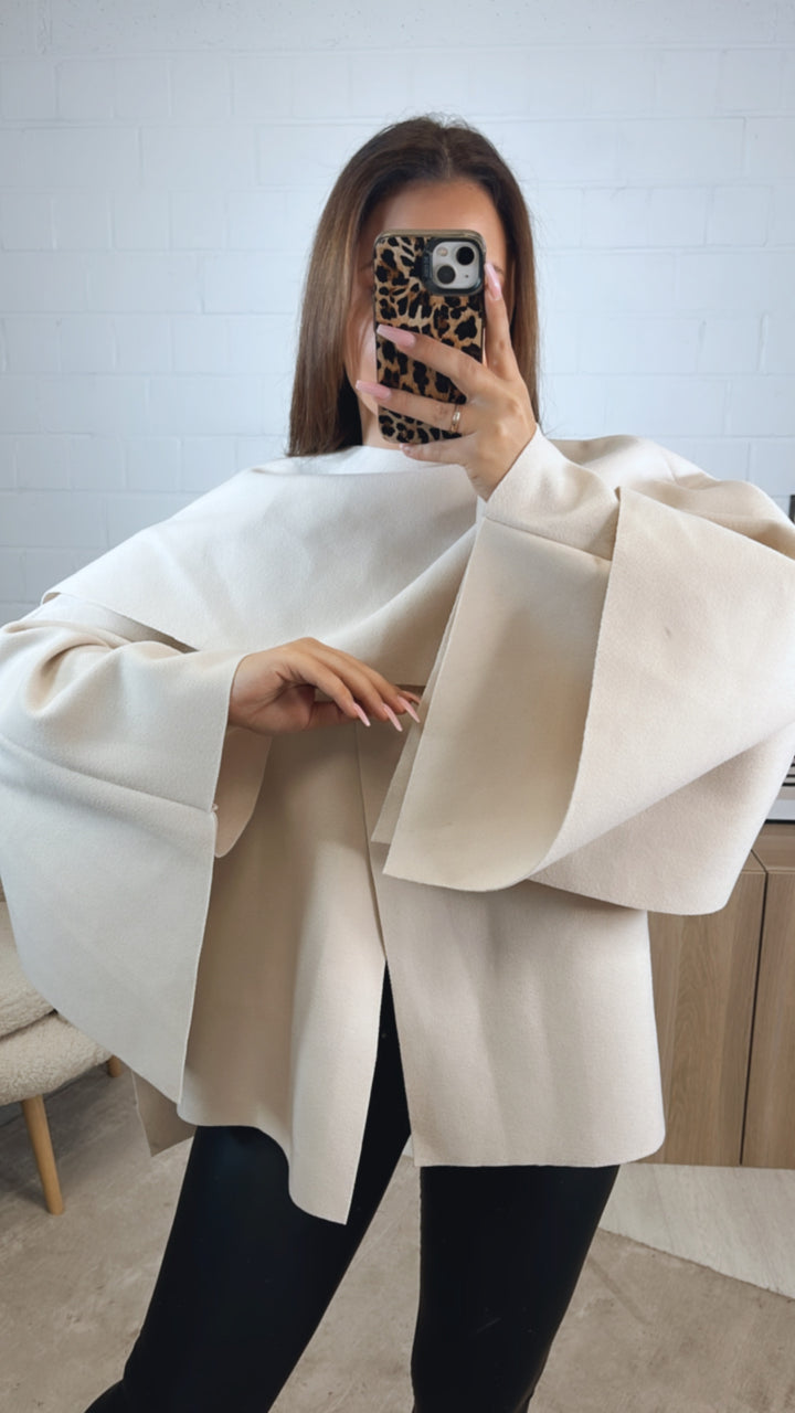 ausgefallene, stylische Übergangs Jacke / creme Art. 12746