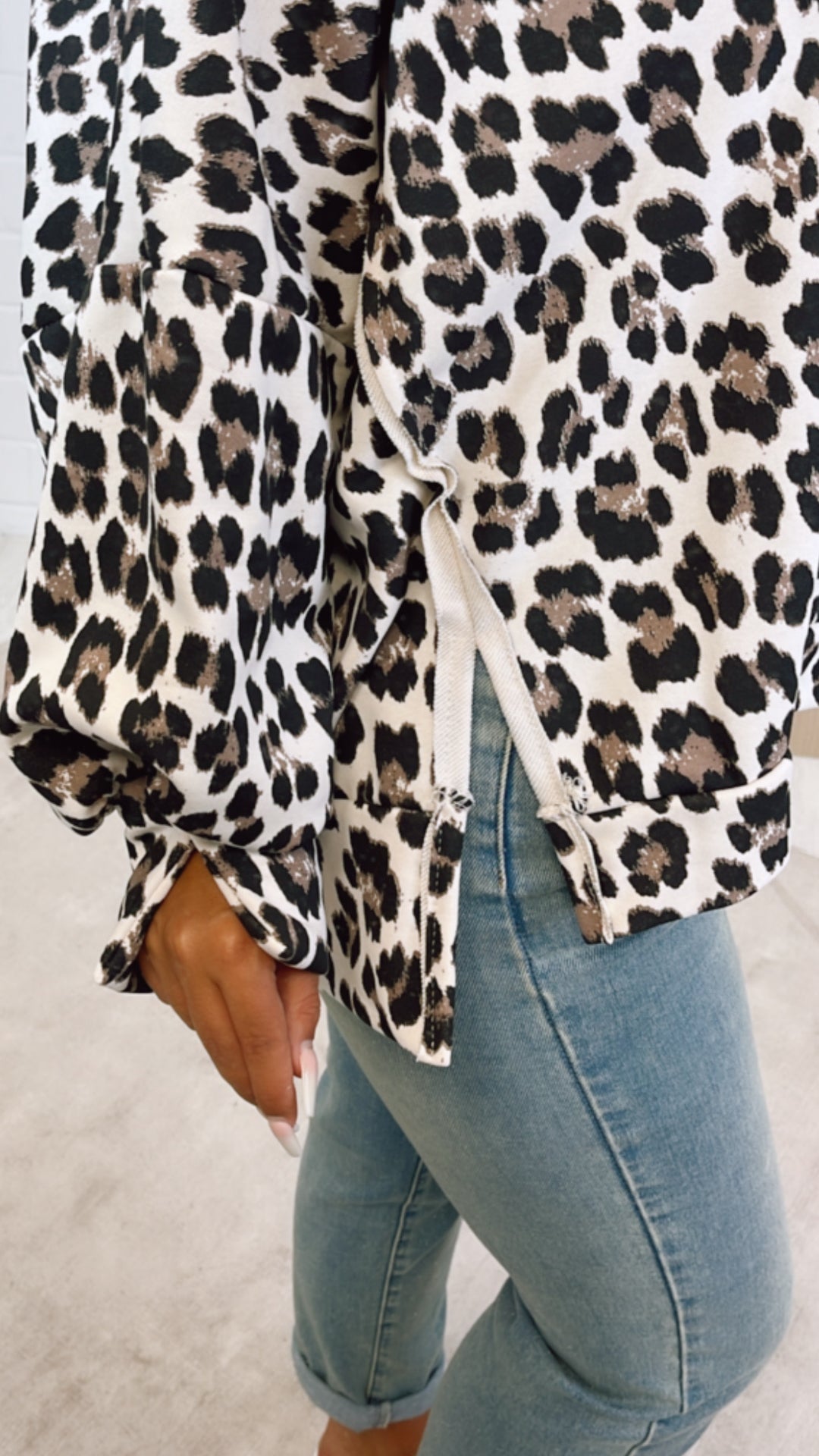 LEO used - Look Sweater / Creme - braun - schwarz Art. 11006