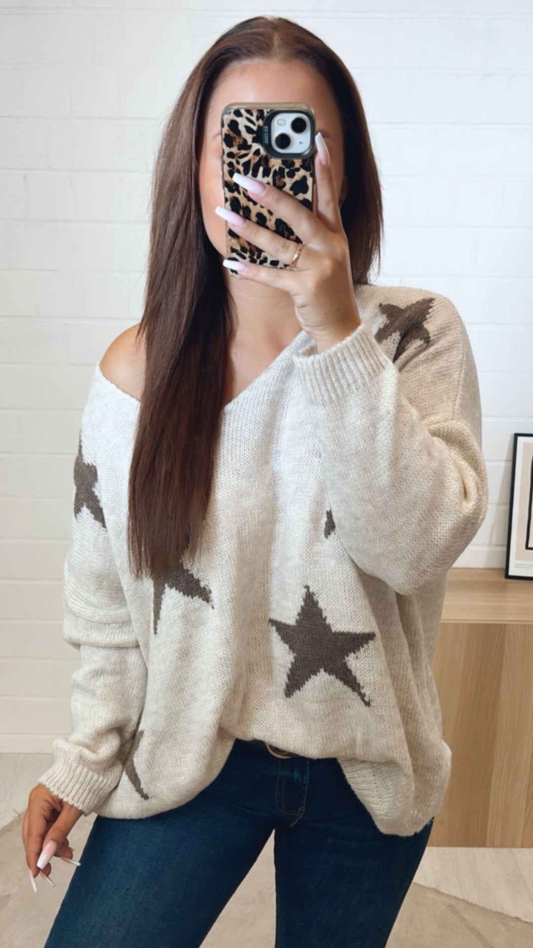 STERNEN Strick Pullover / creme beige - taupe Art. 11261