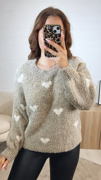 TEDDY HERZEN Pullover / beige - wollweiss Art. 12573