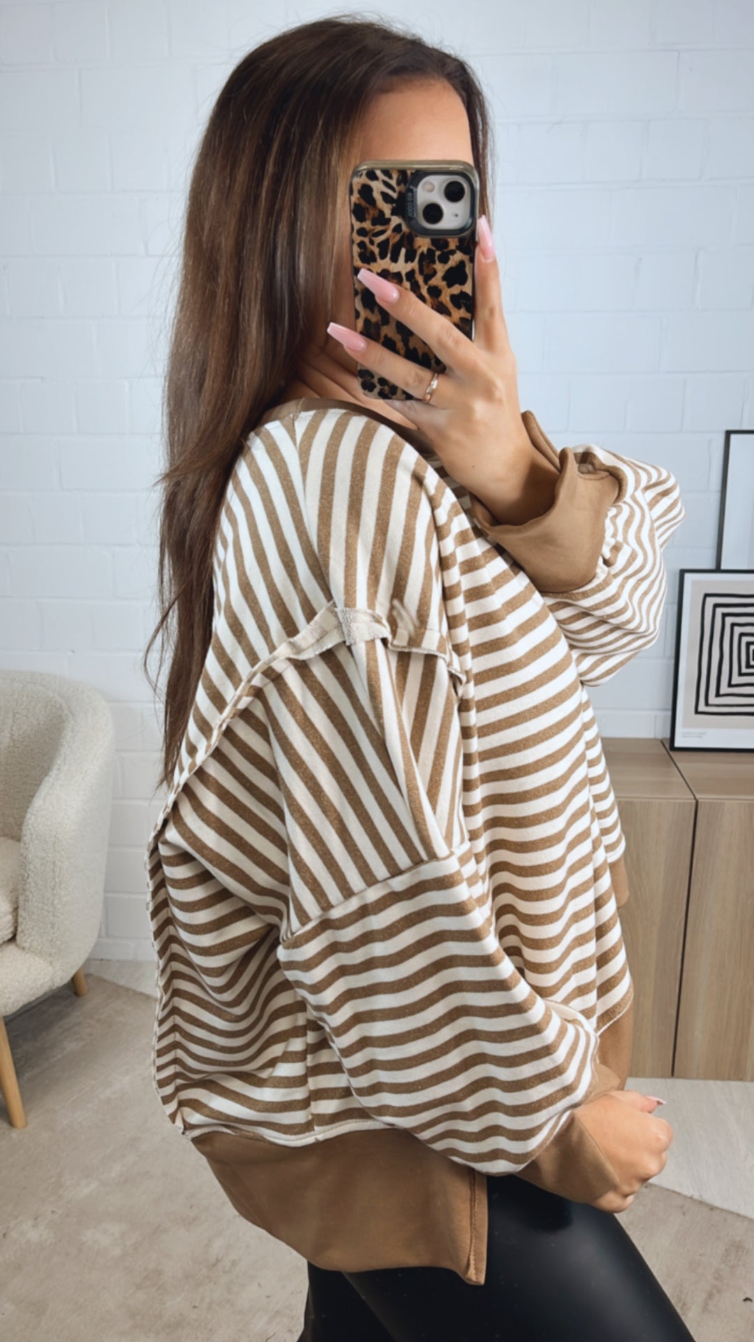 STREIFEN used - Look Sweater / camel - creme Art. 12719