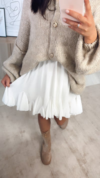 Chiffon Rock mit Volant / weiss Art.