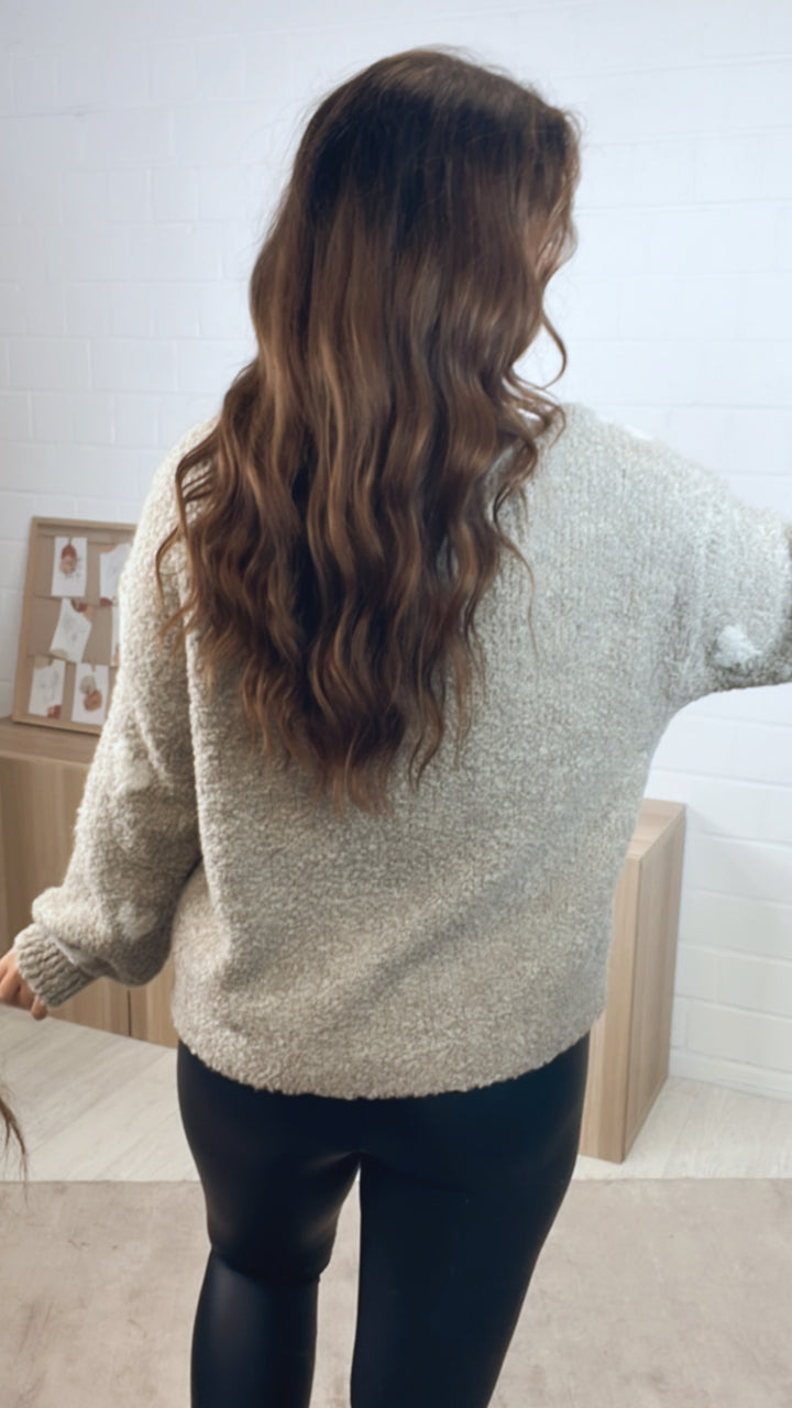 TEDDY HERZEN Pullover / beige - wollweiss Art. 12573