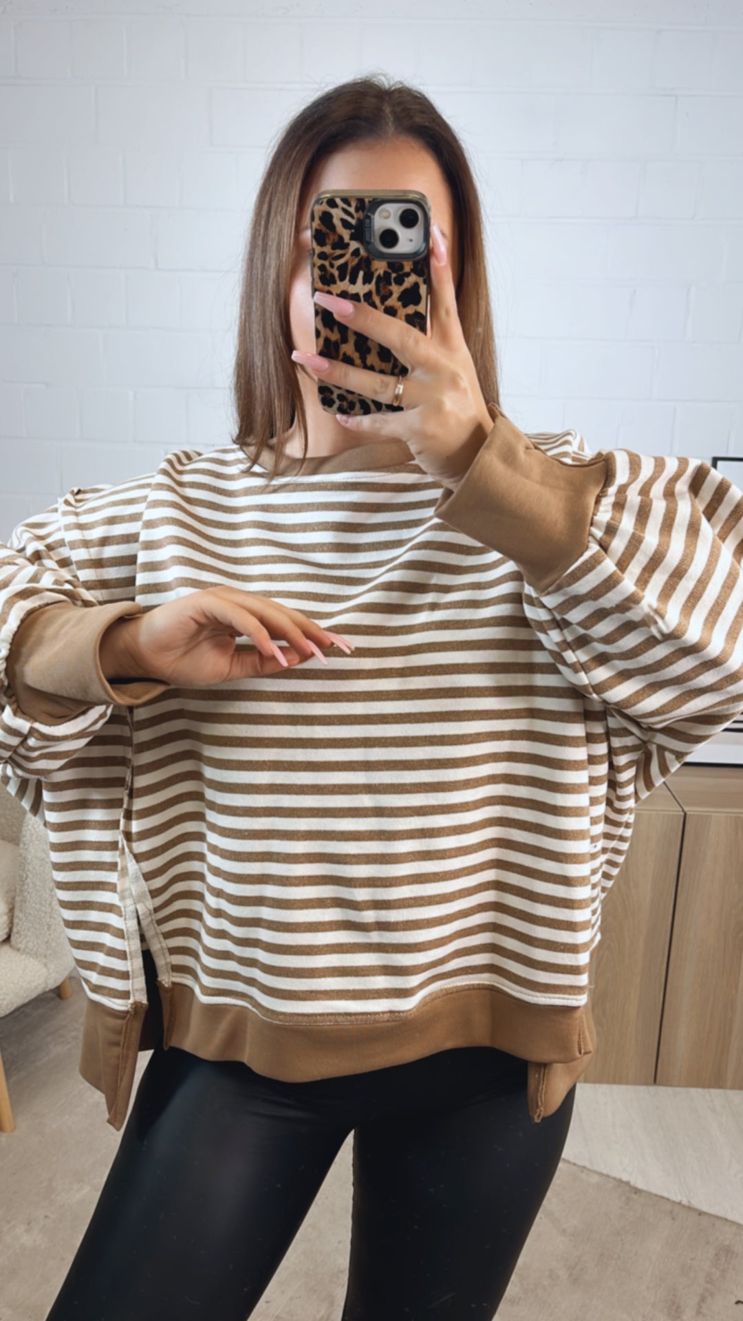 STREIFEN used - Look Sweater / camel - creme Art. 12719