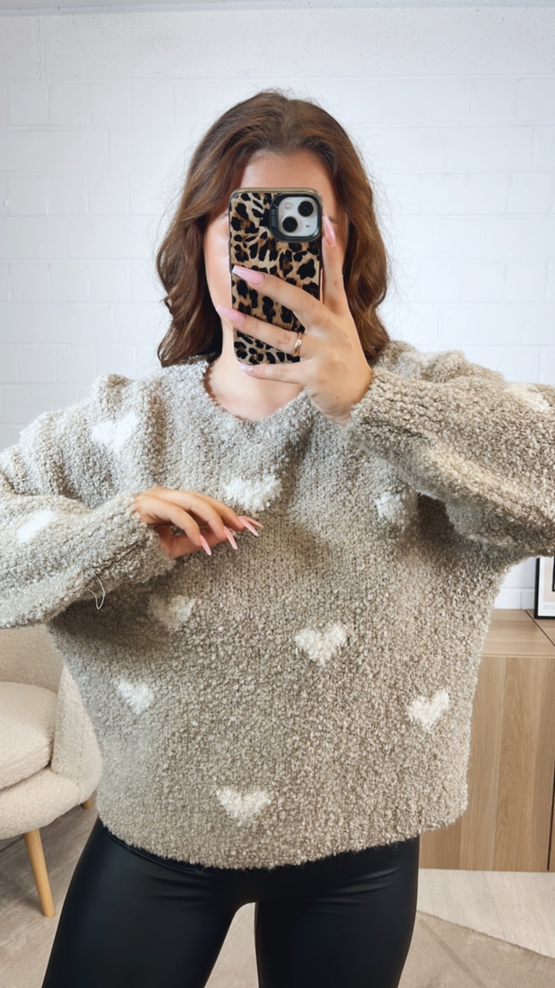 TEDDY HERZEN Pullover / beige - wollweiss Art. 12573