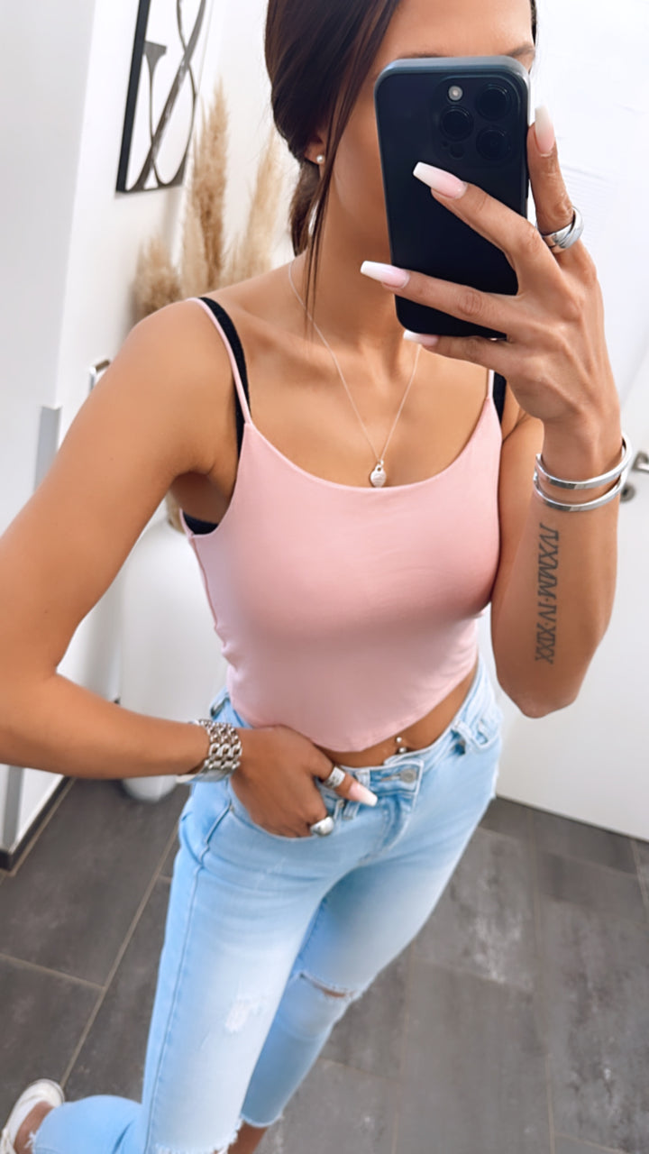 mittellang geschnittenes Top / rosa Art. 6094