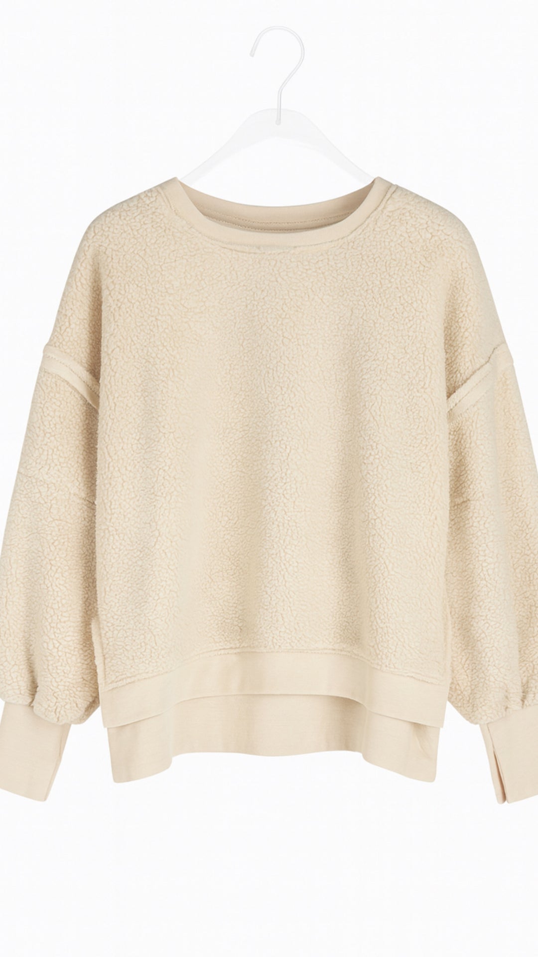 Sweater im TEDDY Look / creme Art. 12648