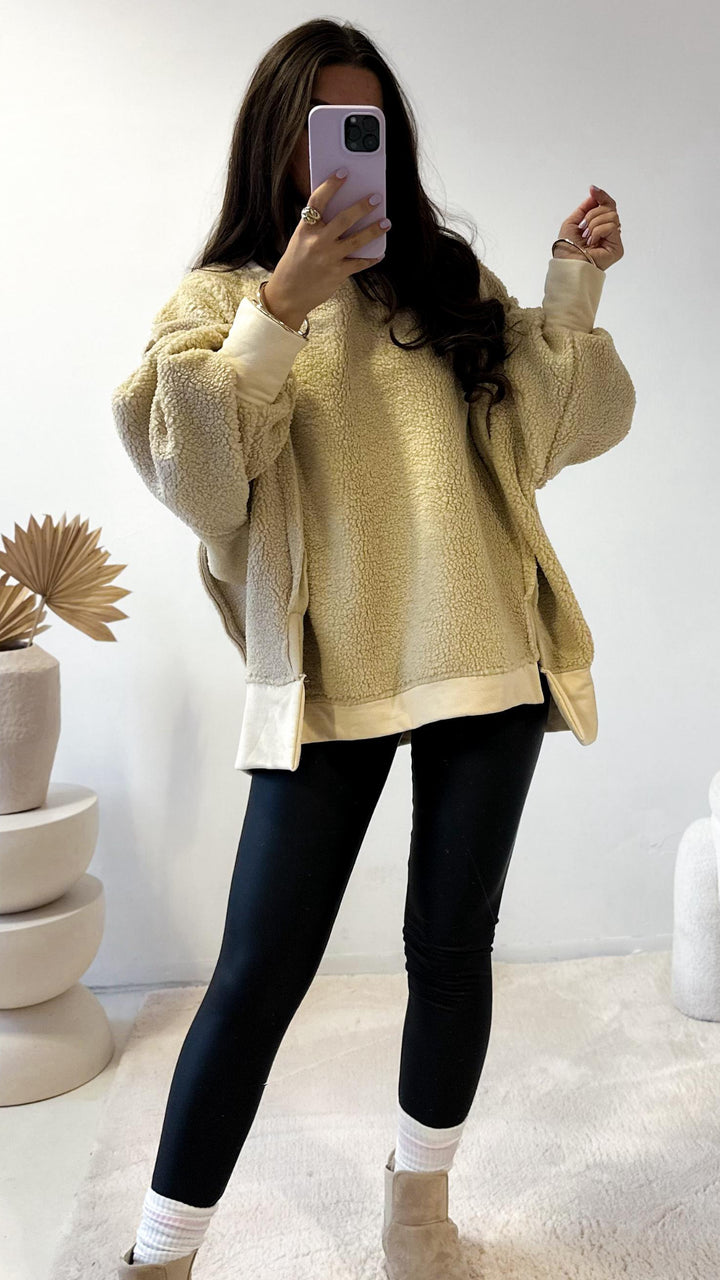 Sweater im TEDDY Look / creme Art. 12648