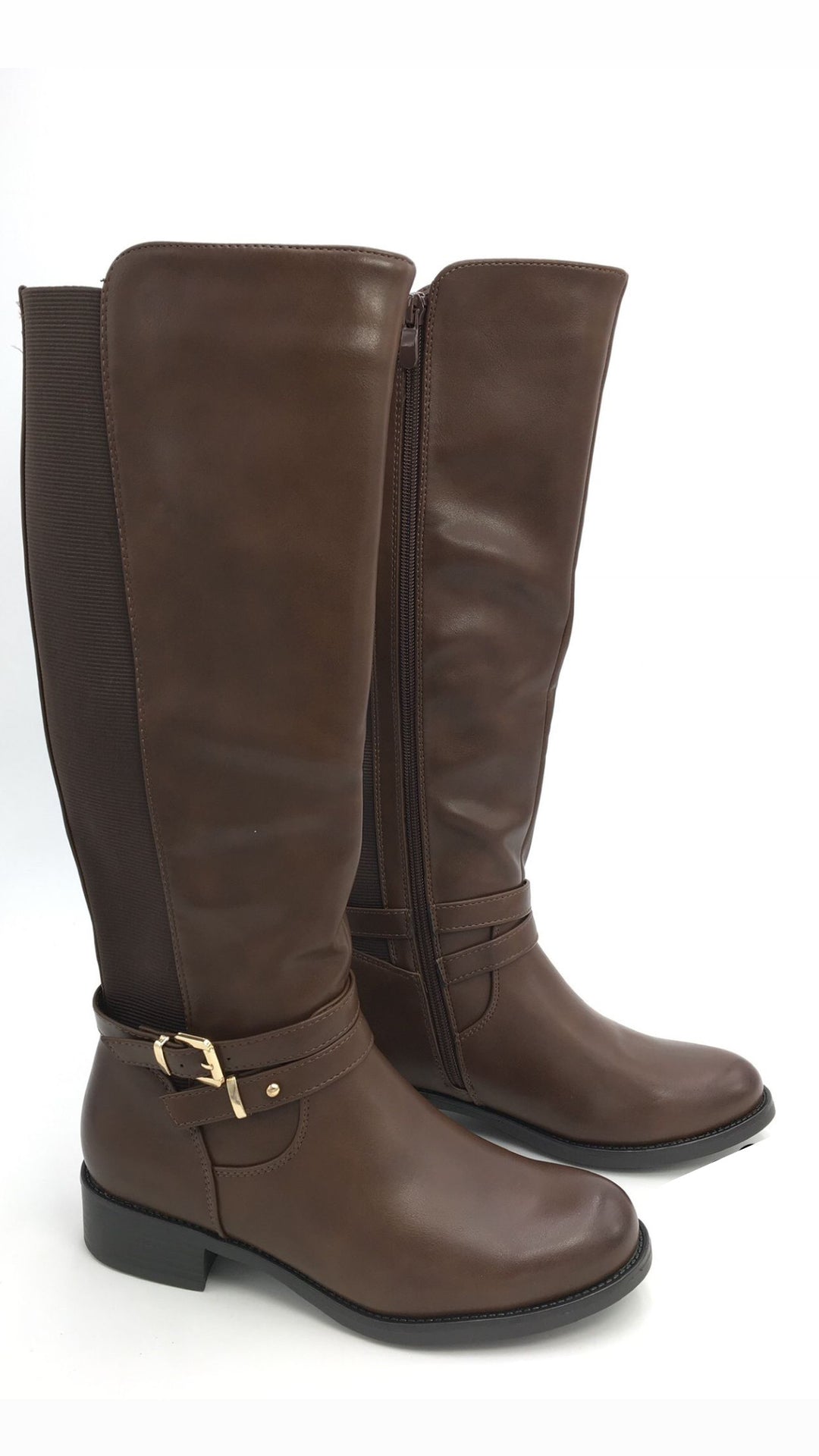 Stiefel lang " D-83 " / nougat-braun Art. 122301