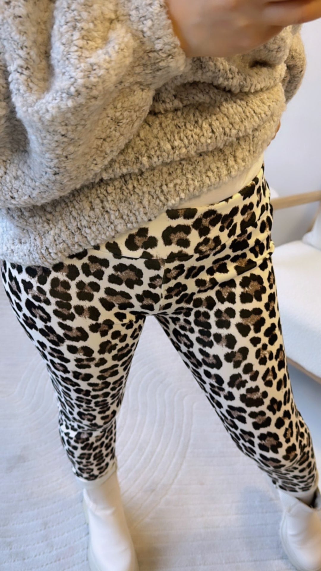 dickere Leo Leggings / hell beige  - braun - schwarz Art. 7579