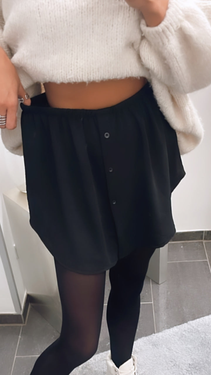 Blusenrock mit Knöpfen / schwarz Art. 4052