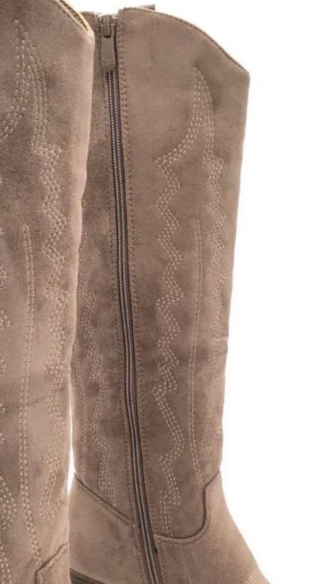 Cowboy Stiefel lang " T272 " / dunkles taupe Art. 10074