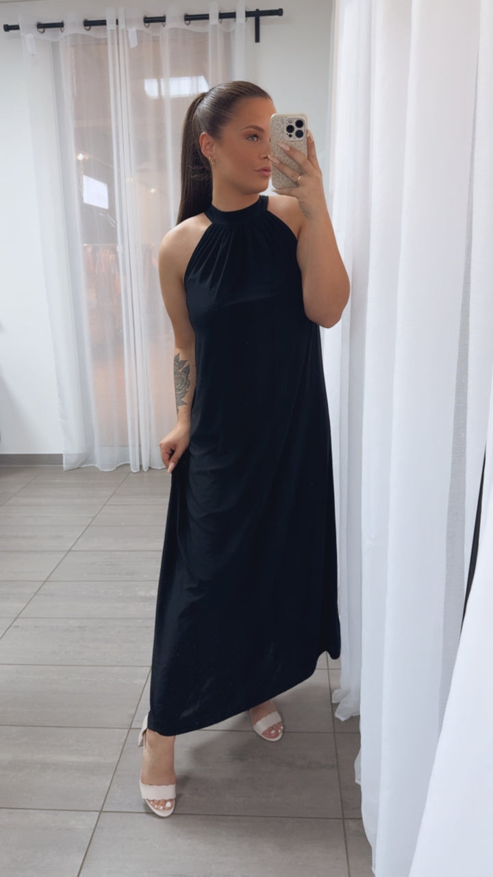 LANGES Fließendes Kleid / schwarz Art.14867