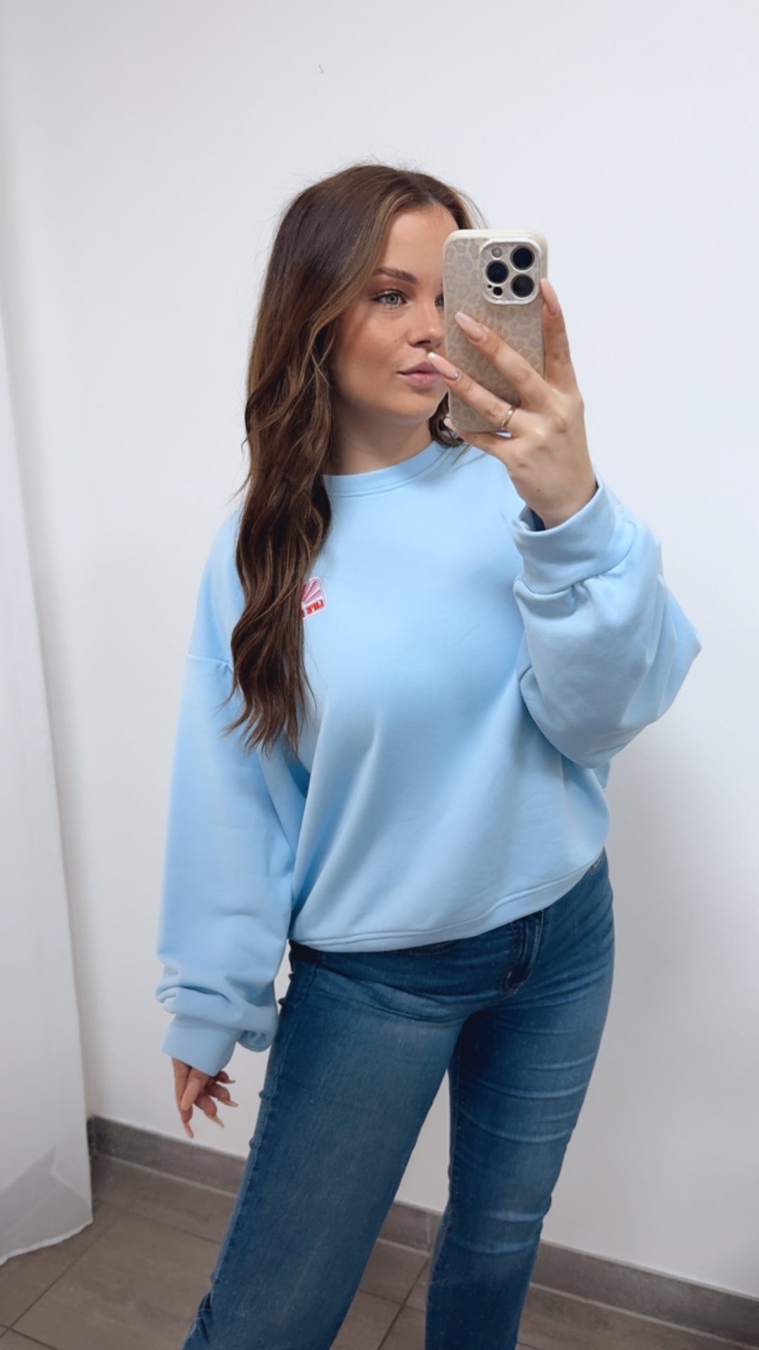 Sweater " Life is good " / hell blau Art. 14743
