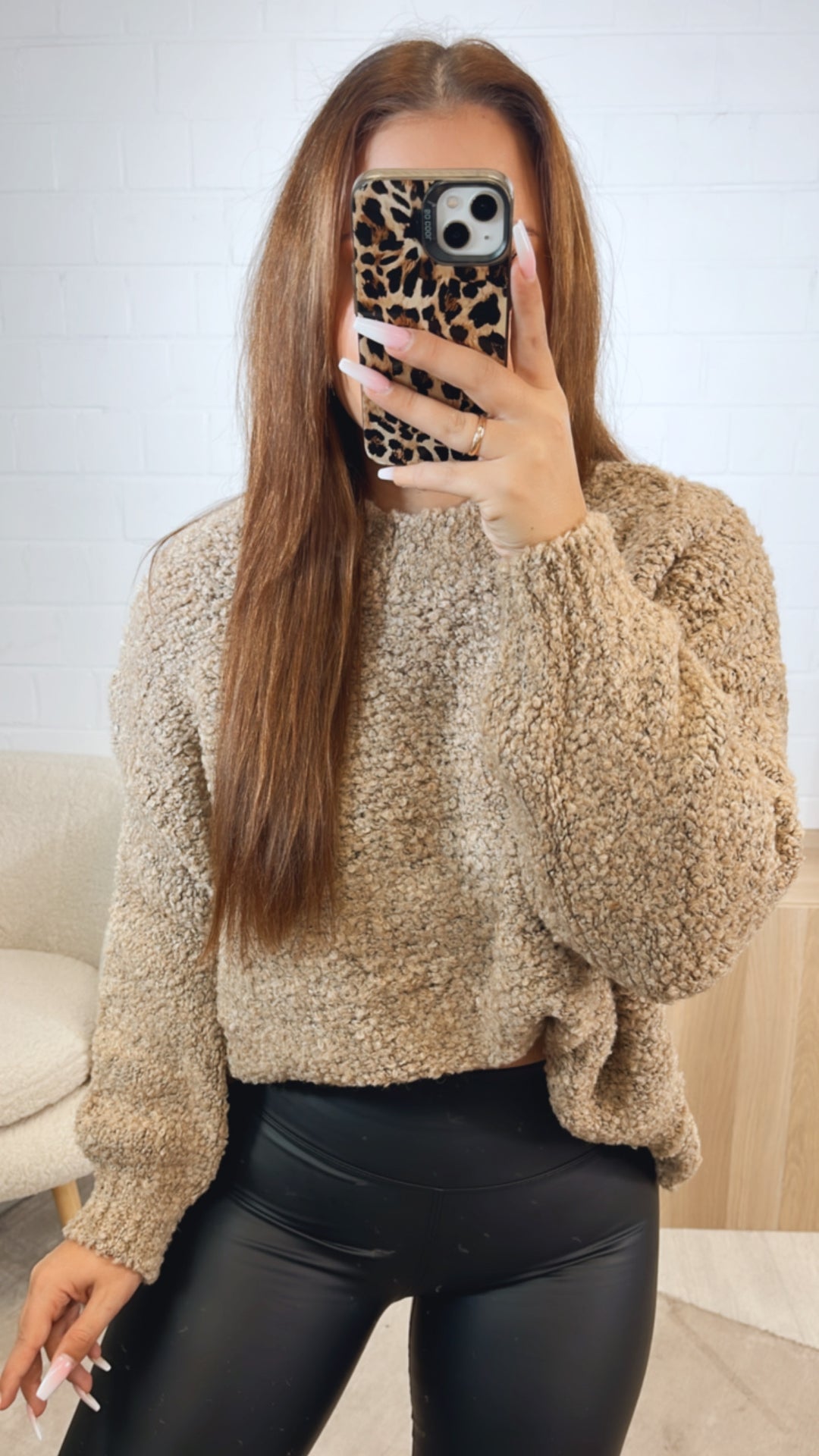 TEDDY Pullover mit Stehkragen / camel Art. 12455