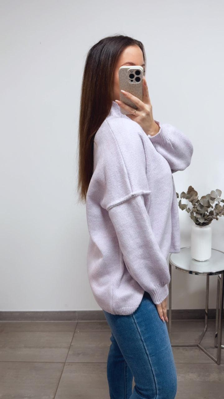 wollfreier Oversize Pullover / soft Flieder Art. 13770