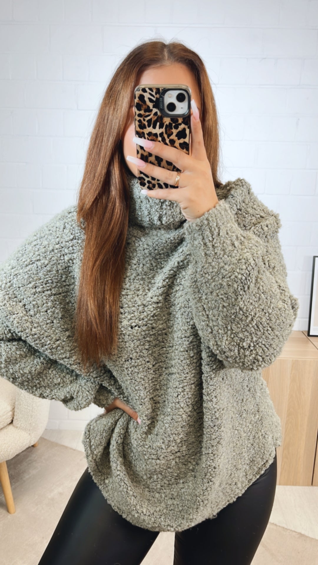 TEDDY Pullover mit Rollkragen / salbei Art. 12459