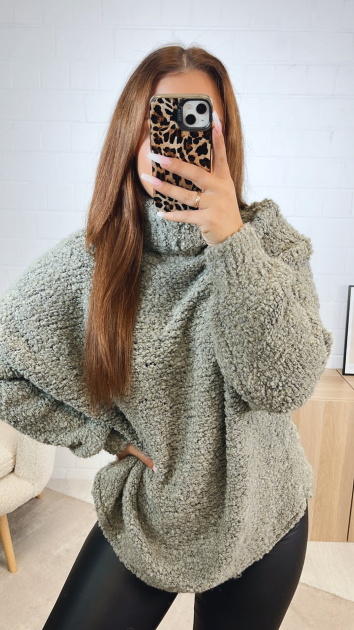 TEDDY Pullover mit Rollkragen / salbei Art. 12459