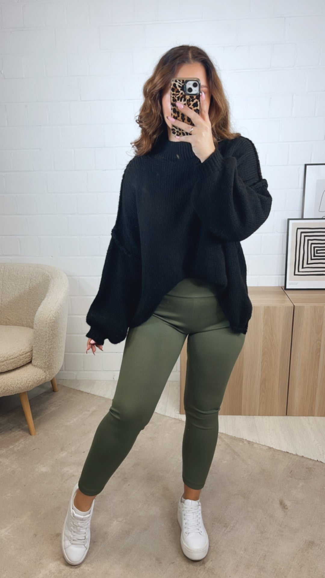 dickere Leggings / khaki Art. 12862