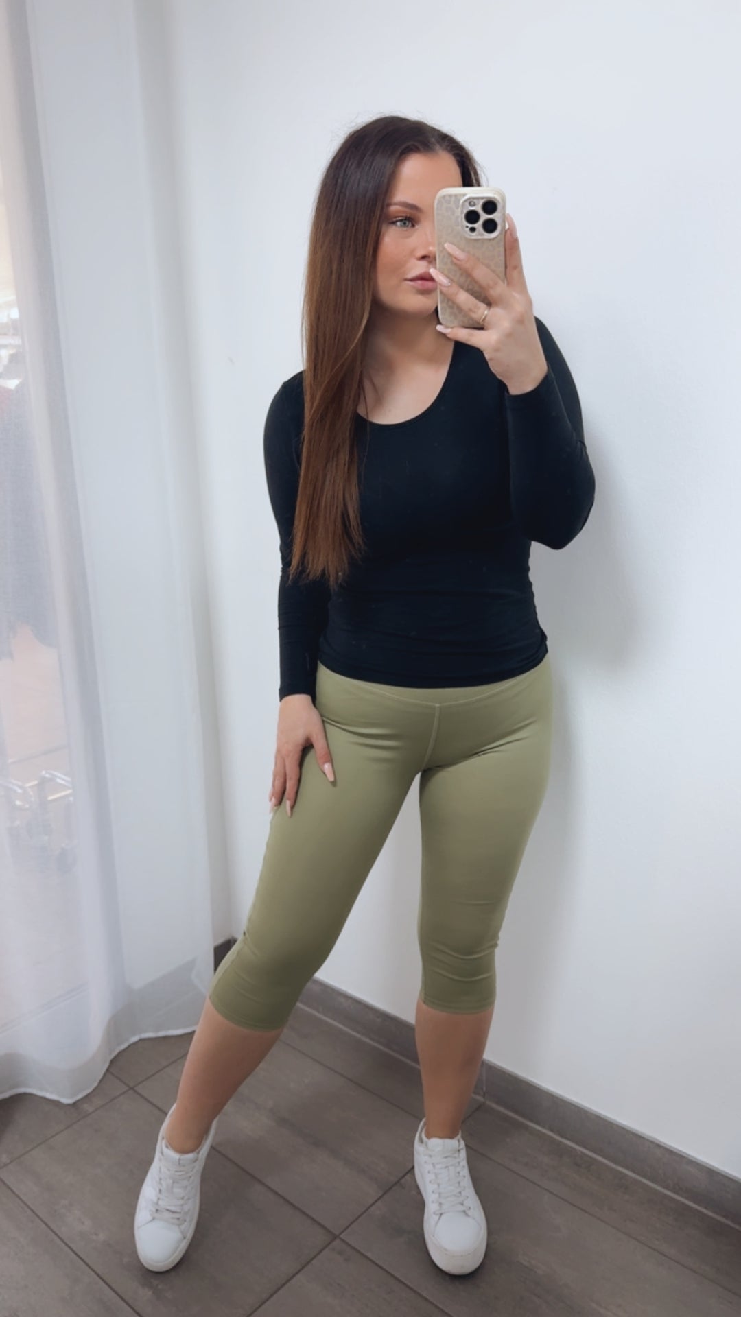 SPORTY Capri Leggings / salbei Art. 14472
