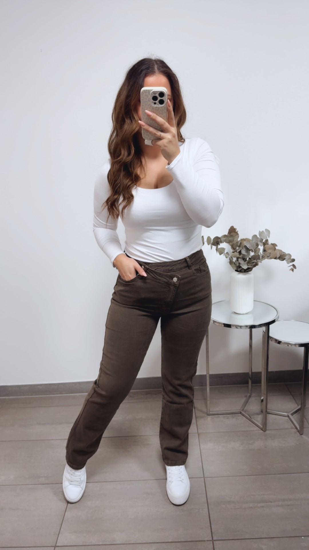 STRAIGHT LEG Jeans Hose " 78271-11 " / aschiges braun Art. 13542