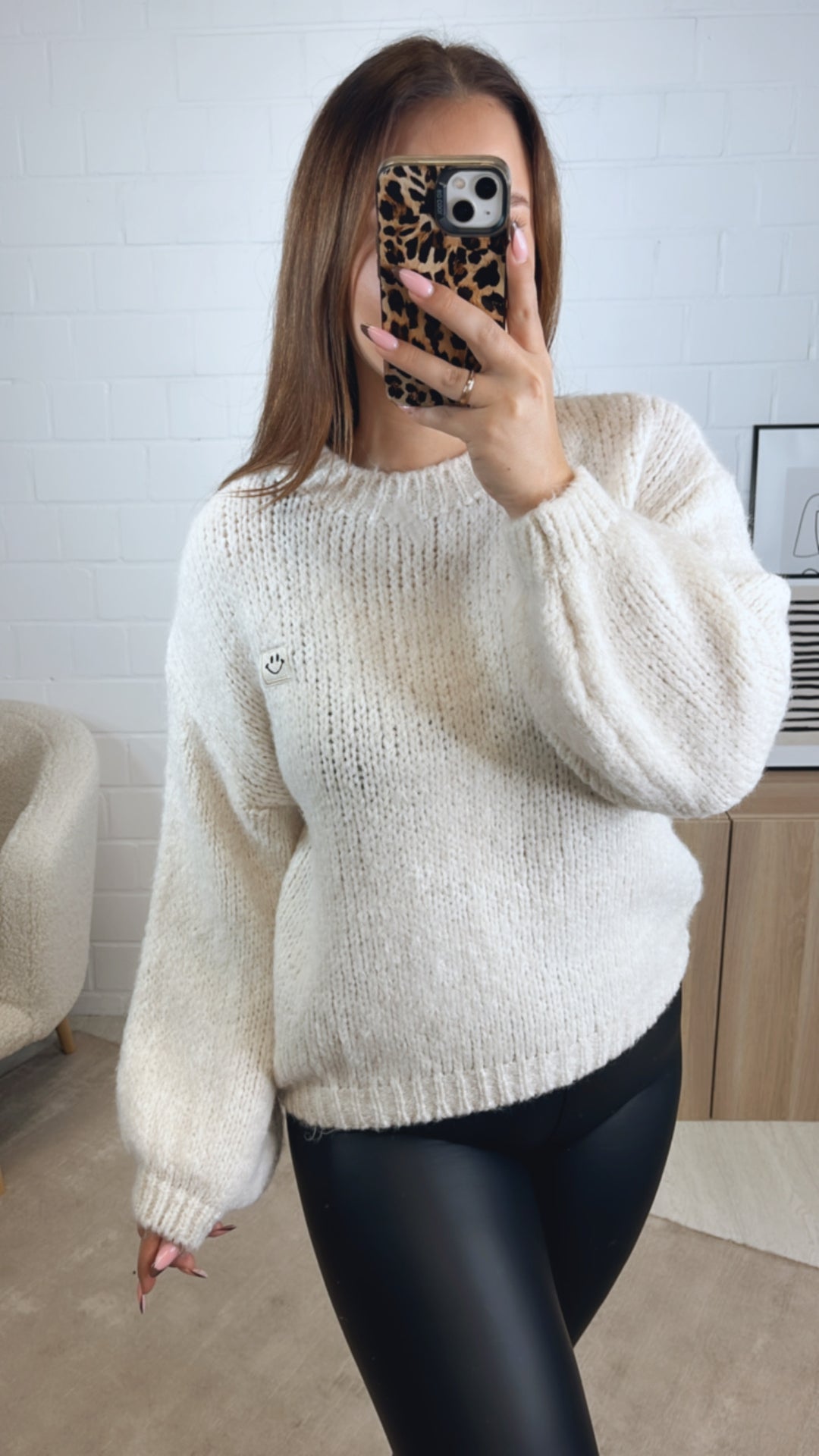 Strick Pullover " Just Be You " / wollweiss Art. 13007