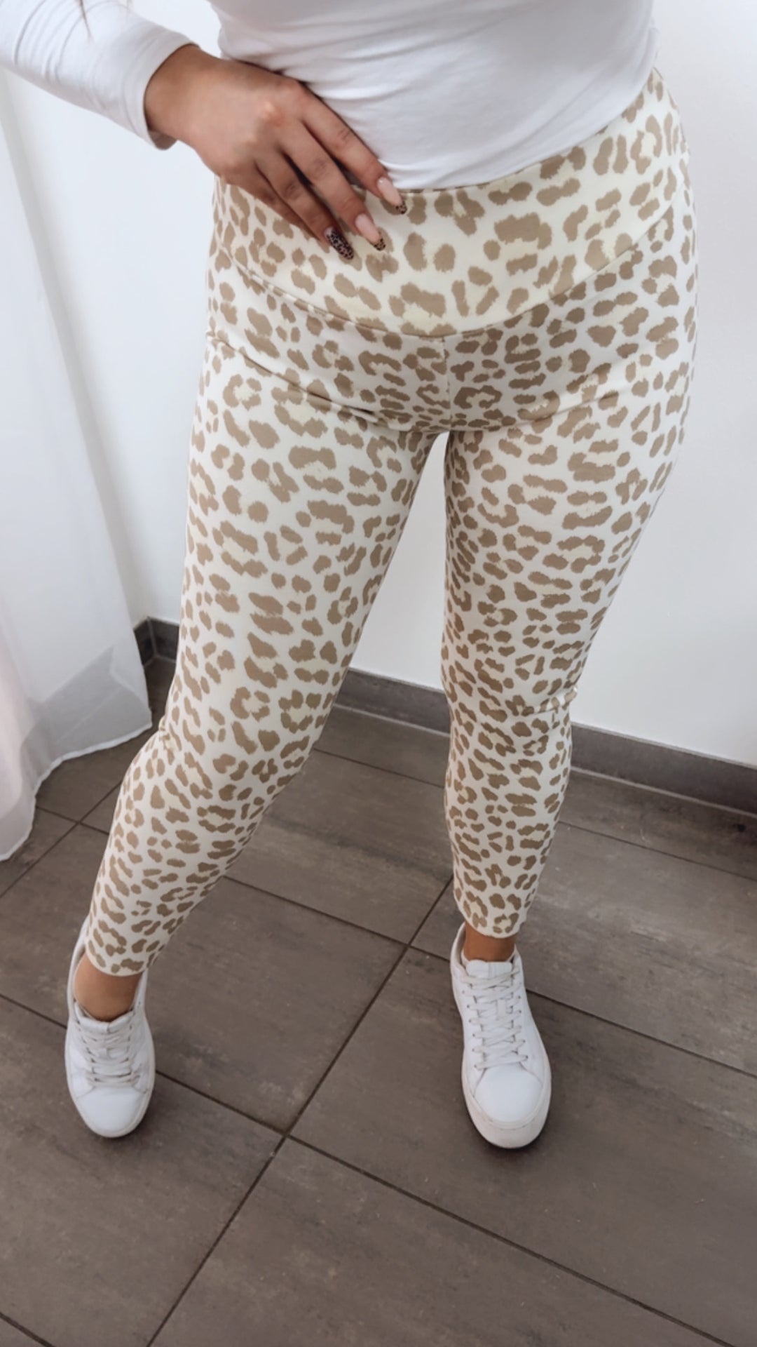dickere Leo Leggings / creme beige - taupe Art. 14364