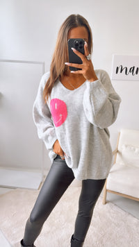 Strick Pullover "it‘s all good" / grau Art. 122316