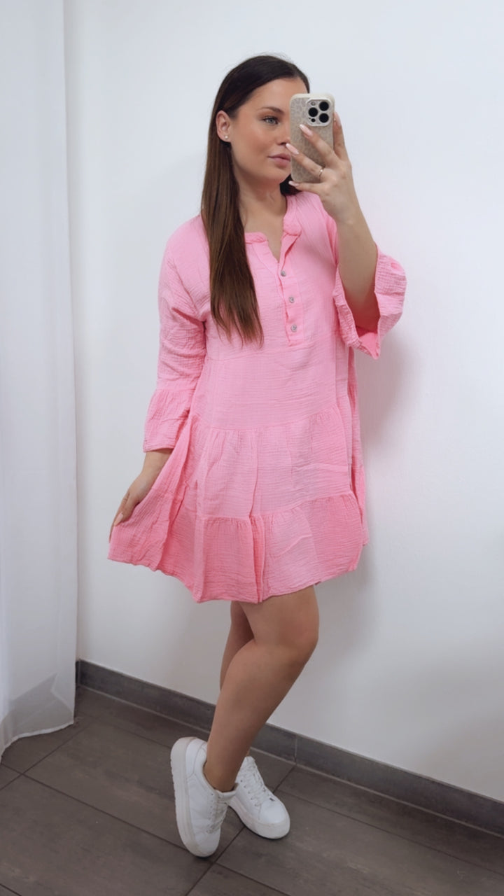 Musselin Kleid / Tunika / soft pink Art. 14463