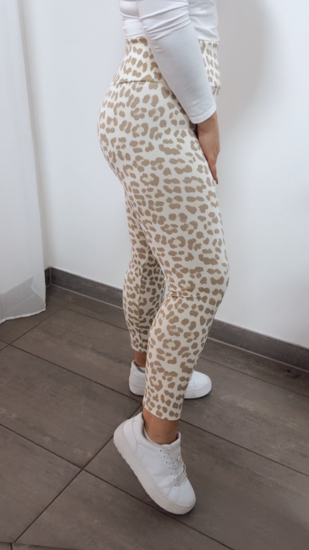 dickere Leo Leggings / creme beige - taupe Art. 14364