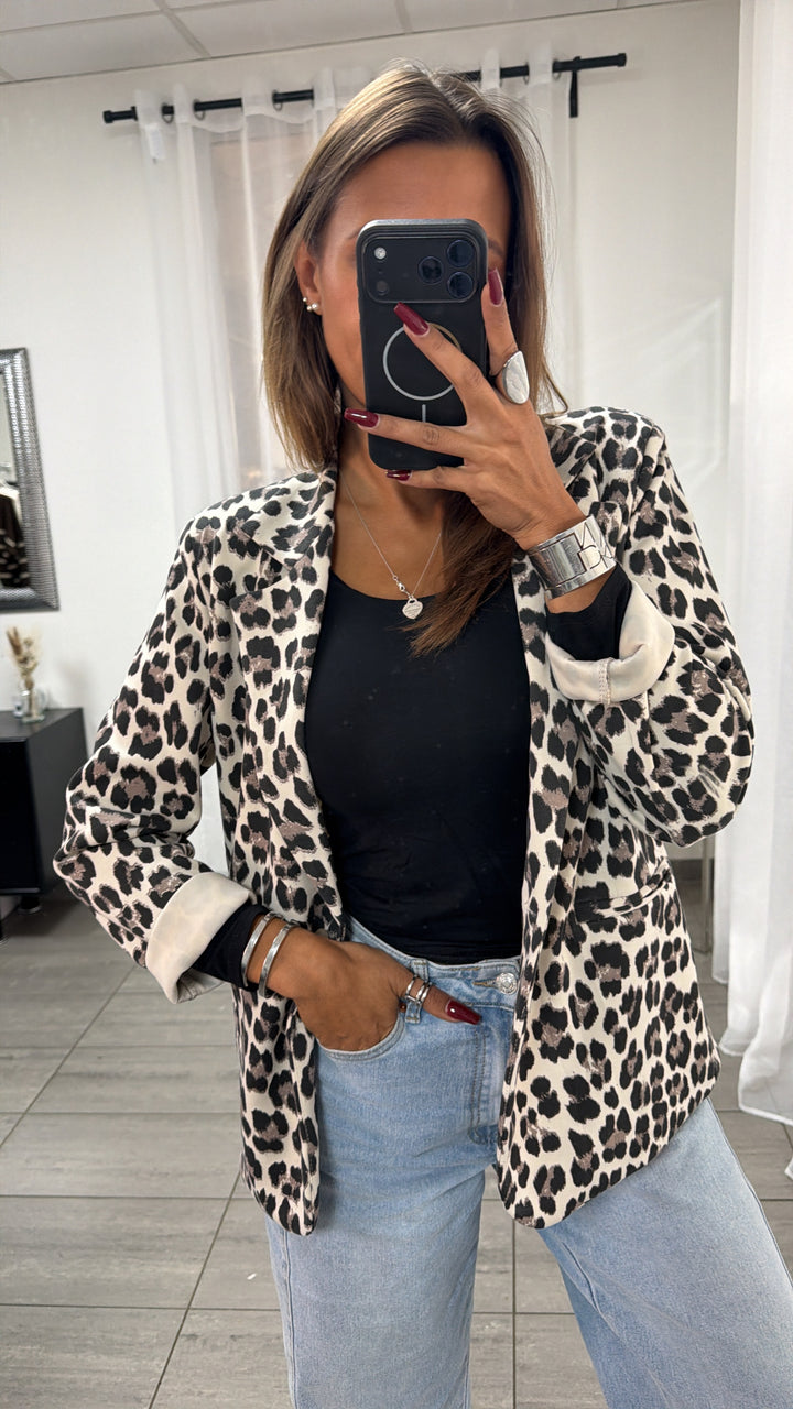 Leo Blazer/ creme  - Schwarz / Art. 16446