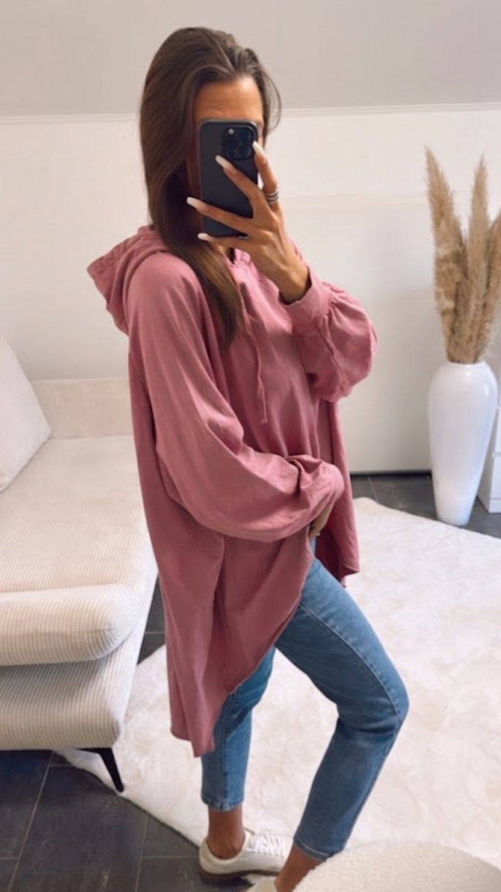 Vokuhila Hoodie / helle Beere Art. 16111
