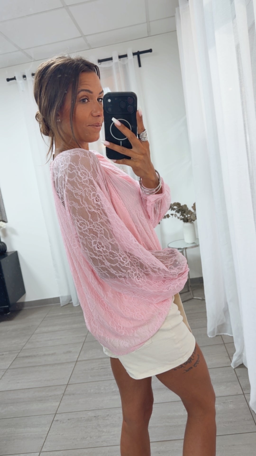 Spitzen Bluse " soft Romance " / soft pink Art. 15527