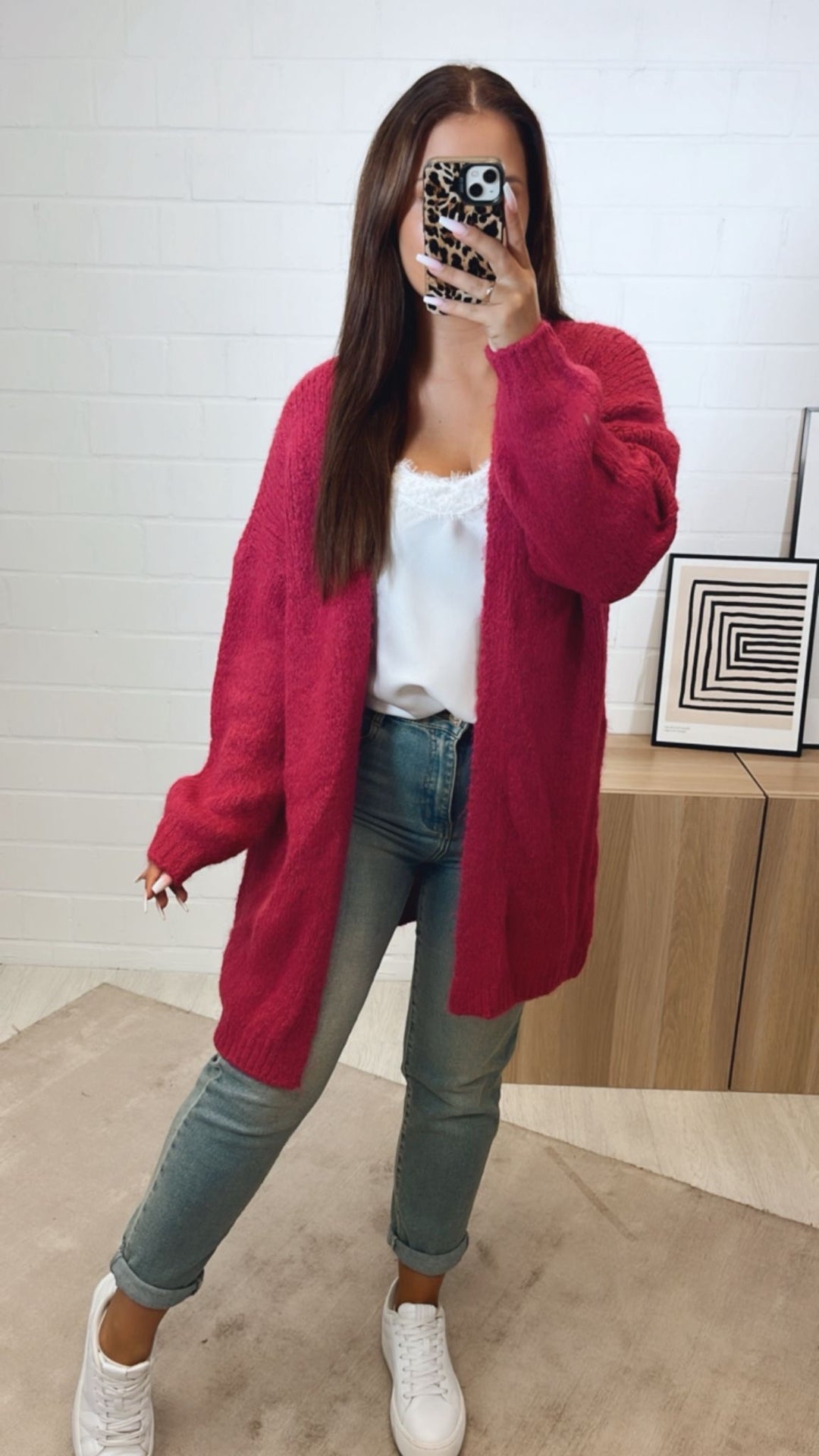 Kuscheliger Cardigan / magenta Art.11293