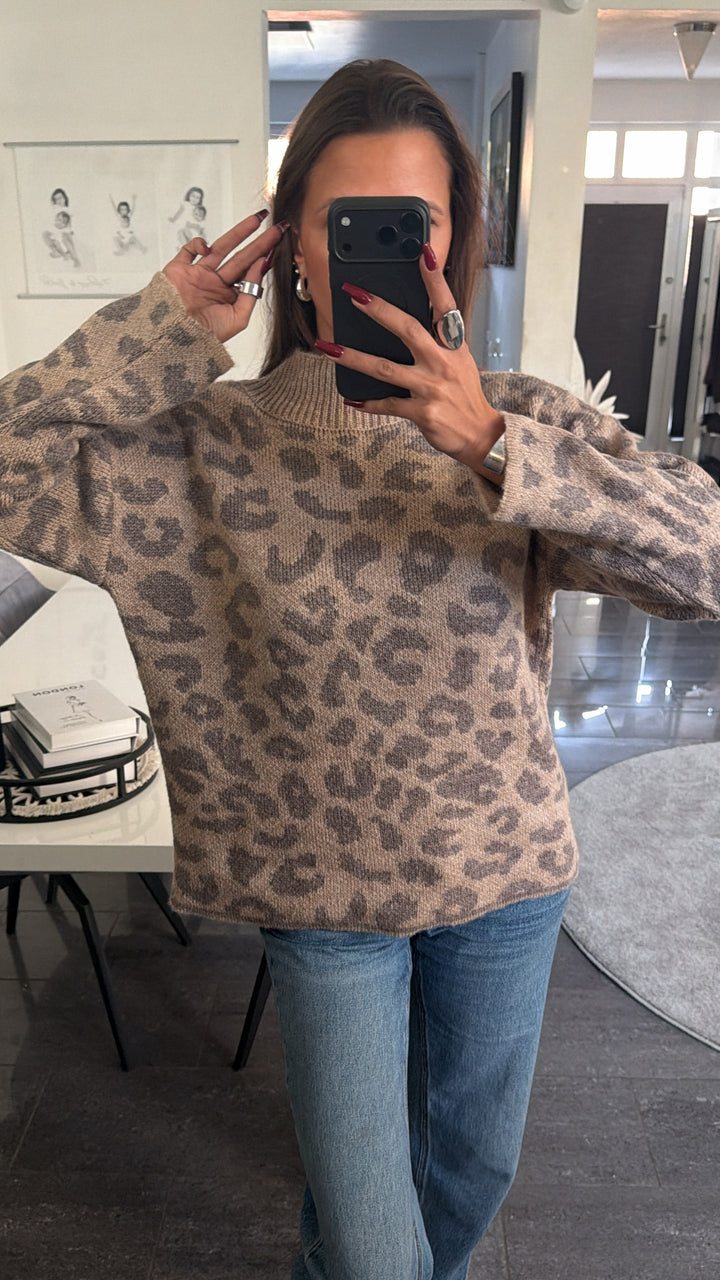 Wollfreier Leo Strick Pullover / dunkel beige - taupe Art.16549