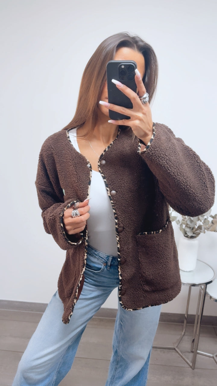 TEDDY Jacke " Lovely " / braun Art. 13827