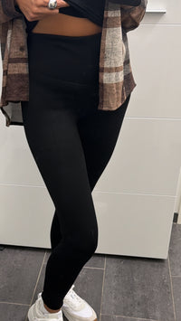 Thermo Leggings mit Fleece Innenfutter " Z8612 " / schwarz Art. 16638