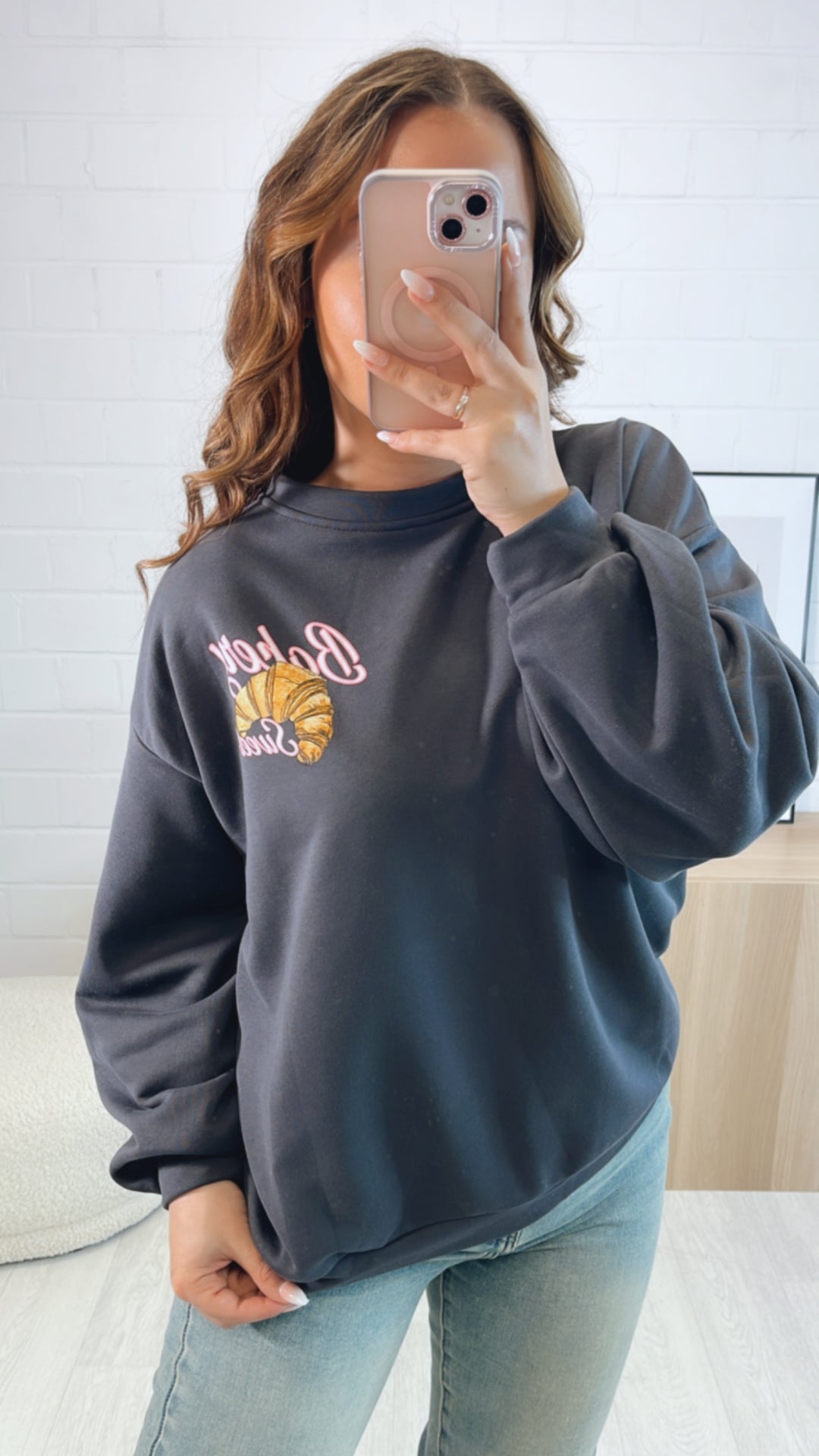 Pullover " Bakery " / anthrazit  Art. 9587