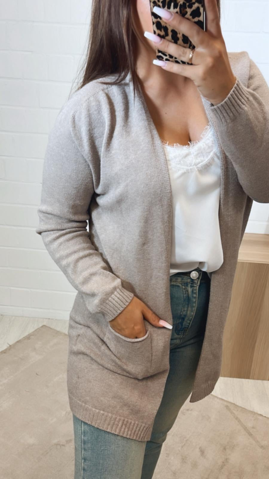Leichter, dünner Cardigan / light schlamm Art.12288