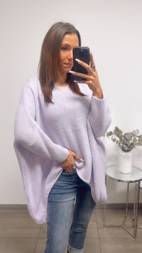 VOKUHILA oversize Strick Pullover / soft flieder Art. 13606