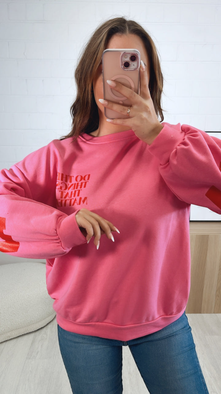 Pullover " Balance " / pink - rot Art. 9545