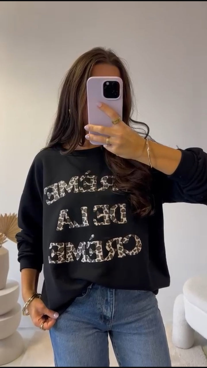 LEO Pullover " Créme de la Créme " / schwarz Art. 12756