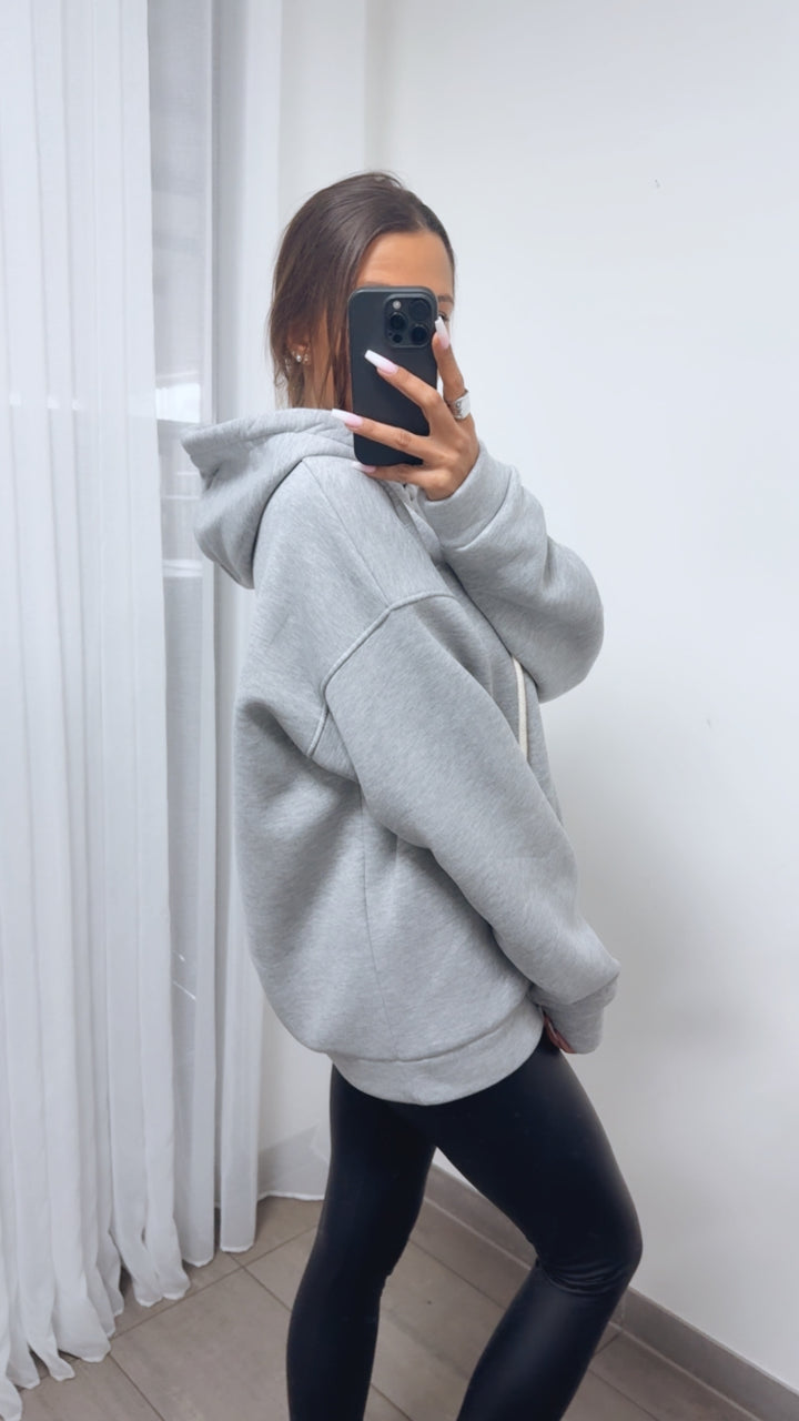 Original mamell Hoodie / meliert hell grau Art. 13366