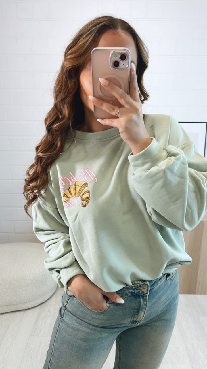 Pullover " Bakery " / soft matcha Art. 9585